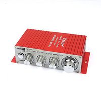 Kinter MA-180 12V Mini Power Car Computer Amplifier USB Port Charging (Red)