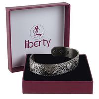 Gothic Heart Pewter Solid Copper Liberty Health Bracelet