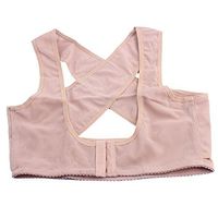 Binglinghua Women Adjustable Shoulder Back Posture Corrector Chest Brace Support Belt Vest (Pink, L)