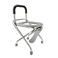 Folding Portable Potty and Commode Chair - Comfort Toilet Seat for Camping, Hiking, Trips, Construction Sites, and More,#2