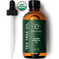Eve Hansen Organic Tea Tree Oil (4oz) | Highest Quality Melaleuca Alternifolia | Pure Tea Tree Oil for Skin, Scalp, Nail Health and Aromatherapy | Acne Treatment, Lice Treatment and Skin Tag Remover