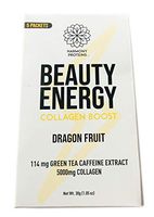 Harmony Proteins Beauty Collagen Energy Powder Drink Mix 1.05 Oz! Infused with Natural Fruit Essence! Non-GMO, Gluten Free, No Sweeteners and No Artificial Colors! Choose Your Flavor! (Dragon Fruit)