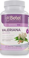 Premium Valerian/Valeriana Capsules by Betel Natural - Promotes Healthier Rest & Relaxation - 1000mg per Serving