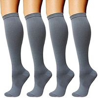 MojaSports Compression Socks - BEST Graduated Athletic & Medical Use for Men & Women, for Running, Flight, Travel, Nurses - Boost Performance, Blood Circulation & Recovery (Grey, Lg/XL, 2Pr)