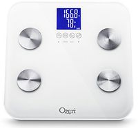 Ozeri Touch 440 lbs Total Body Bath Scale – Measures Weight, Fat, Muscle, Bone & Hydration with Auto Recognition and Infant Tare Technology