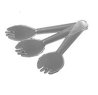 NormCorer - 10,000pcs Plastic Forks and Spoons Disposable 2 in 1 Dessert Sporks for Camping, Picnics, Parties, and Weddings