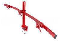 MonMount Red Curved Triple LCD Monitor Mount Up to Three (3) 27" Screens