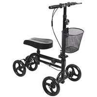 Give Me Dual Best Value Knee Scooter Steerable Knee Walker Crutch Alternative with Dual Braking System in Black