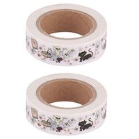 uxcell Pumpkin Print Stationery Box Paperboard Washi Tape Roll Decor 2pcs Orange