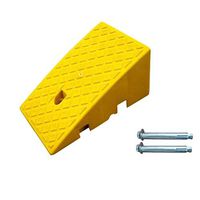 Plastic Buckle Splice Triangle Pad, 19cm High Roadside Non-Slip Ramp Car Climbing Mat Triangle Threshold Ramp Mat (Size : 40 25 19cm) (Color : Yellow)