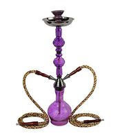 YINSY 27" 2 Hose Hookah Complete Set, Portable Hookah Shisha Kit Set with Hookah Accessories,Purple