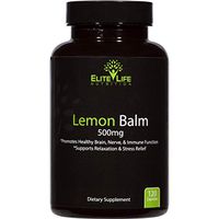 Lemon Balm - 500mg - Melissa officinalis - Pure, Natural, and Potent Plant with Max Strength - Best Herb for Men and Women - Supports Stress Relief, Relaxation, Brain, and Nerve Health - 120 Capsules