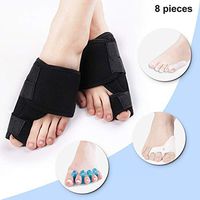 8 pcs Bunion Corrector, Professional Orthopedic Bunion Corrector for Hallux Valgus Correction Combination Bunion Splint, Big Toe Joint,Toe Separators Straighteners Spacers Package