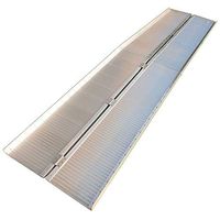 SSline Threshold Ramps,2'-10' Portable Folding Aluminum Wheelchair Threshold Ramp with Ribbed Surface and Carrying Handle