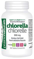Prairie Naturals Organic Chlorella Broken Cell Wall Tablets, 180 Count