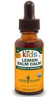 Herb Pharm Kids Certified-Organic Alcohol-Free Lemon Balm Calm Liquid Extract, 1 Ounce