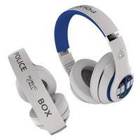 Doctor Who Tardis Wired Headphones with MIC and Controls (White) Best Doctor Who Gift in The Universe