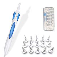 Ear Wax Cleaner, Smart Earwax Remover Tool, Ear Wax Remover, Soft Silicone Spiral Earwax Remover Tool, 16 Replacement Tips, q-tip Replacement