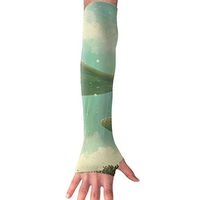 Fantasy Flying Whales Long Half Finger Unisex Sun Arm Protection Sleeve Outdoor Gloves
