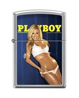 Zippo Playboy Cover October 2008 Pocket Lighter, Brushed Chrome