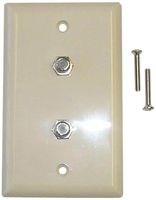 Black Point Products BV-071 Ivory Dual Coax Wall Plate, Ivory