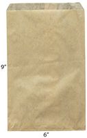 Novel Box® Plain Kraft Print Paper Gift Candy Jewelry Merchandise Bag Bundle 6X9" (100 Count) + Custom NB Pouch