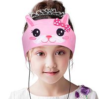Homelove Wired Kids Headphones with Ultra Thin Adjustable 1/8'' Speakers Soft Fleece Headband or Patch for School or Home Bunny