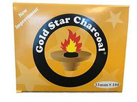 AUTHENTIC- Gold Star Charcoal 33 Mm Shisha Hookah Incense Charcoal 10 Roll 100 pieces