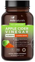 NOB Naturals Apple Cider Vinegar Capsules with the Mother & Cayenne Pepper | 40,000 SHU Detox Cleanse | 60 Apple Cider Vinegar Capsules | 2 Month Supply