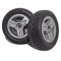 Pair of (2) Black go-go Elite lx 8" x 2.5" Solid Rear Tires sc 40 44 s 50 54