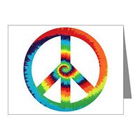 Note Card Tye Dye Peace Symbol