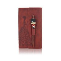 Pocket PU Leather Notebook Journal with Pen Holder,3.9 x 6.69inch