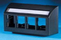 OR-40300633-00 - Ortronics 4-Port TracJack Furniture Plate, Black, Pack of 3