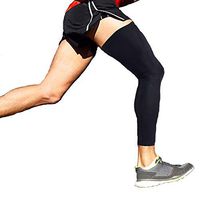 COLO Compression Leg Sleeves Knee Sleeve for Sport Football Basketball Cycling Strech Leg Knee Long Sleeve Black (1 Pair) -M