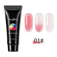 Poly Nail Gel Quick Nail Enhancement Builder Gel, Snowfoller Professional Nail Extension Gel - Temperature Color Changing Nail Gel (01#)