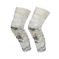 Knee Sleeve Brown Watercolor Liquid Marble Full Leg Brace Compression Long Sleeves Pant Socks for Running, Jogging, Sports, Crossfit, Basketball, Joint Pain Relief, Men and Women 1 Pair
