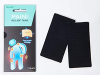 GreenE Pain Relief Tape, 2-PCS Patch, 4-Way-Stretch, True-Kinesio-Therapeutic, Bio Far-Infrared, 36-HR Long-Lasting (1.9in. x 3.9in. x 2pcs precuts)