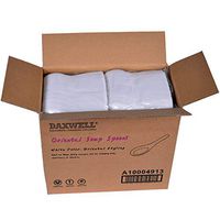 Daxwell Plastic Wonton Soup Spoons, Medium Weight Polypropylene, White, 5.5" x 1.5", A10004913 (Case of 1,000; 10 Packs of 100)