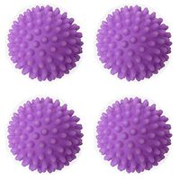 Set of 4 Purple Dryer Balls! Black Duck Brand - Reusable Dryer Balls Replace Fabric Softener! Hypoallergenic! (4 Purple Dryer Balls)