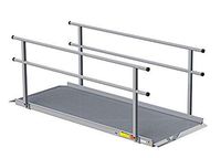 Portable Ramp With Handrails Lightweight Heavy-Duty Aluminum Slip-resistant Surface - Skroutz