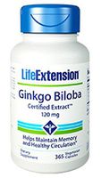 Ginkgo Biloba Certified Extract, 120 mg, 365 Caps by Life Extension (Pack of 2)