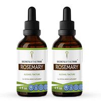 Rosemary Alcohol Liquid Extract, Organic Rosemary (Rosmarinus Officinalis) Dried Leaf Tincture Supplement (2x4 FL OZ)