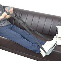 Fushida Leg Lifter Strap, Rigid Foot Loop & Hand Grip - Helps to Get Out of Wheelchair, Bed or Car - Long Leg Lifter for After Hip Surgery to Get in Bed(Black, FYH246)