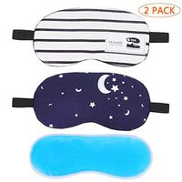 Eye Mask with Gel Pad for Women Child Lightweight Adjustable Strap Eyeshade Cover for Full Night's Sleep Travel and Nap