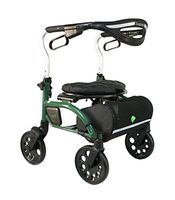 Evolution Xpresso Zero Lightweight Medical Walker Rollator with Seat, Large Wheels, Brakes, Backrest, Basket for Seniors Indoor Outdoor use (Laurel Green, Mini)