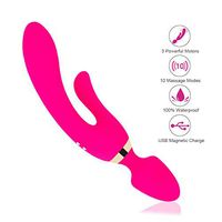 Compact Portable Computer Power LED Vibrators 10-Speed Waterproof Design USB Cable Rechargeable, Suitable for Bedroom, Bathroom, Terrace, Outdoor, Party and Wedding