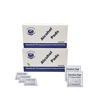 Wet Wipes, Box of 100 Alcohol Prep Pad Sterile, 75% Alcohol Wipes Disposable Alcohol Disinfection Wipes Alcohol Cotton Pad, Hand Moist Wipes Aid Sterile Alcohol Pads (2Pack)