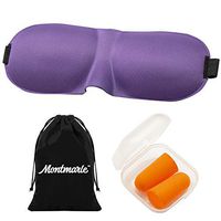 MONTMARLE Sleep Mask for Men and Women, 100% Light Blockout, Comfortable, Lightweight, Adjustable Eye Cover for Sleeping, Shift Workers and Travellers (Purple)