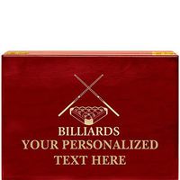 Crown Awards Billiards Rosewood Humidor Gift, Customize with Your Own Text Engraving