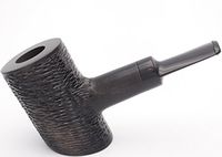Tobacco Pipe - Model No: 301 Cherrywood - Ebony Rusticated - Hand Made from Top Quality Woodblock